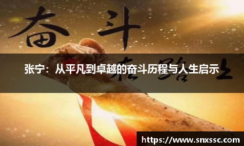 张宁：从平凡到卓越的奋斗历程与人生启示
